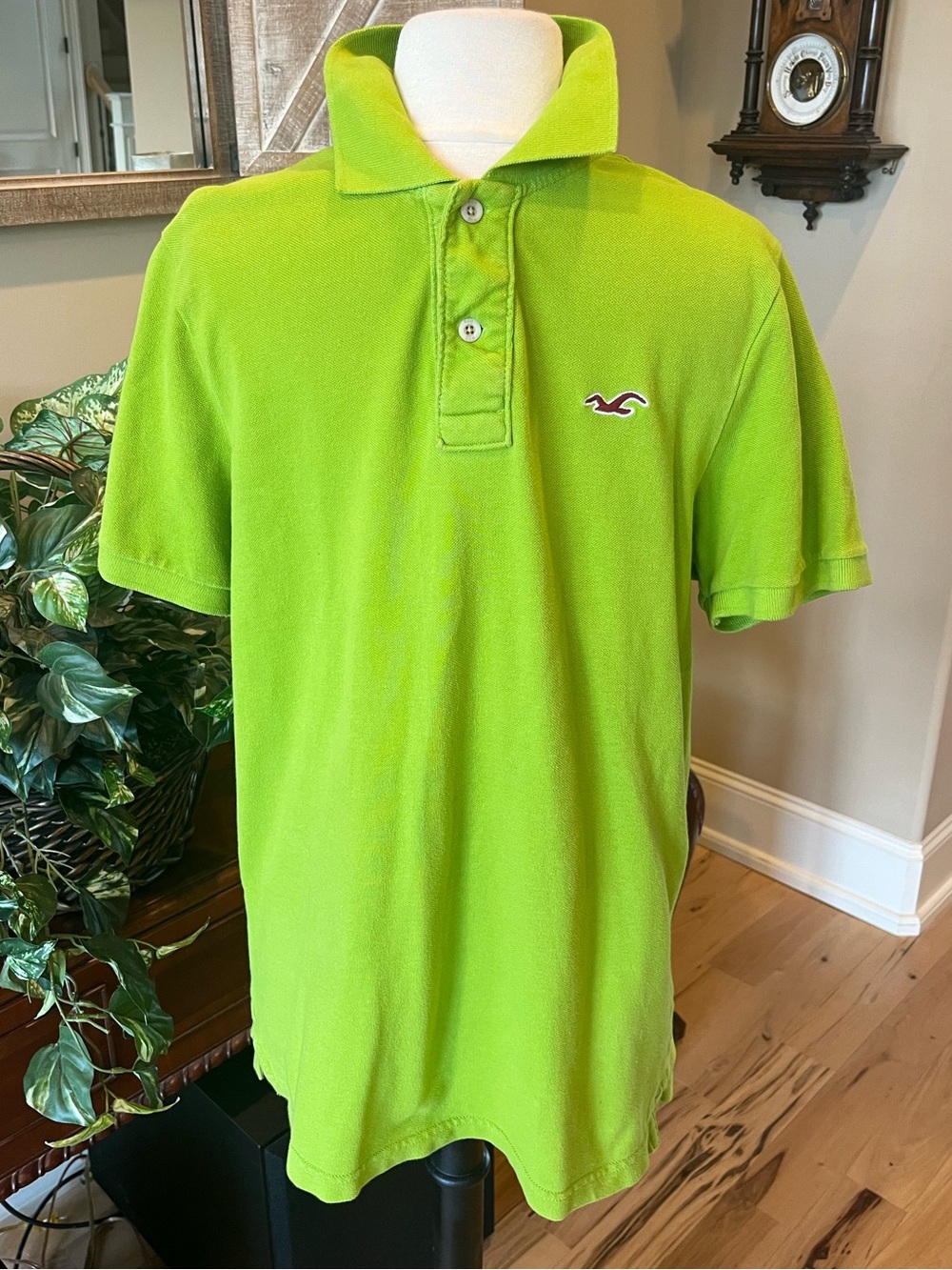 Hollister Boys Lime Polo with Embroidered Logo